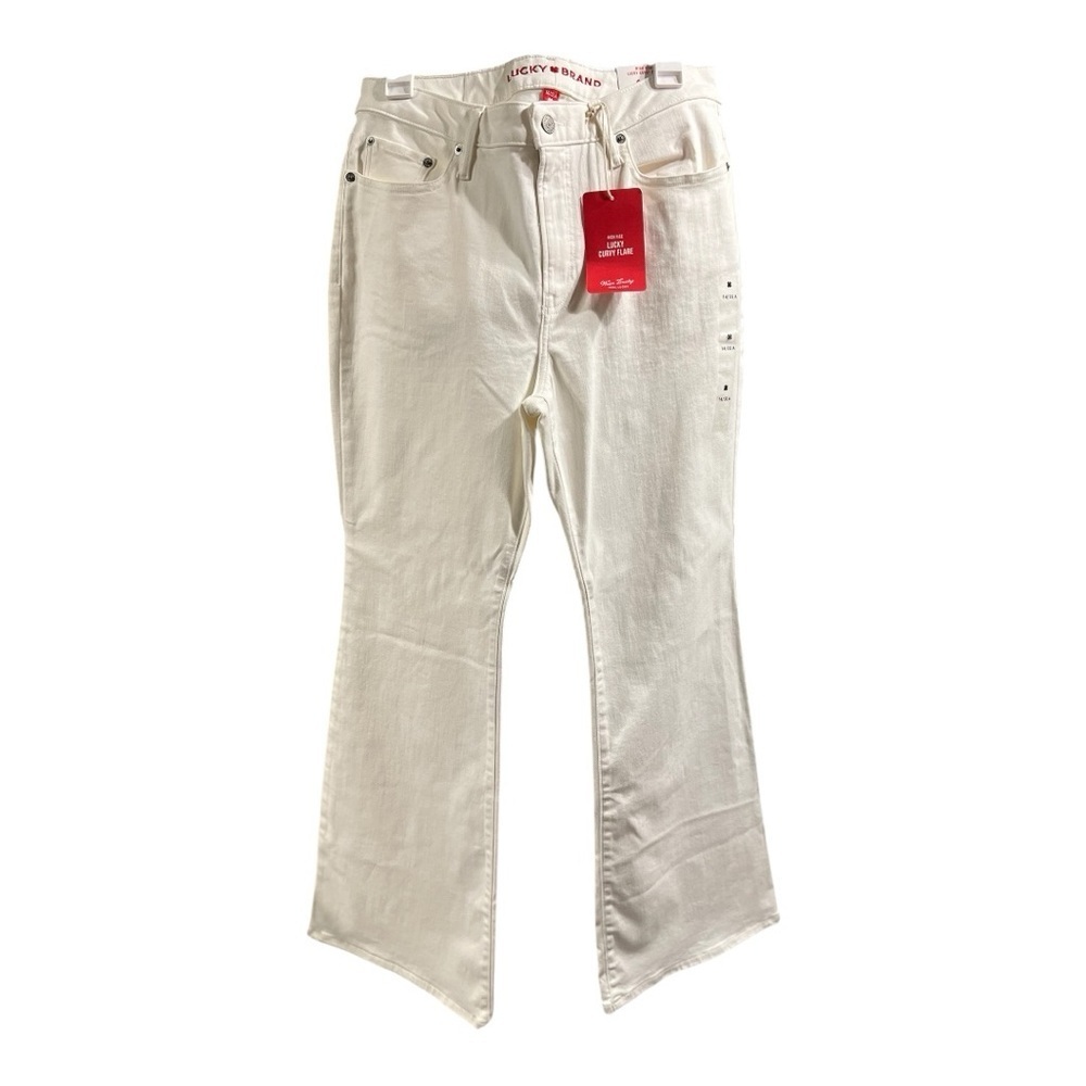 NWT Lucky Brand Women's White High Rise Curvy Flare Jeans